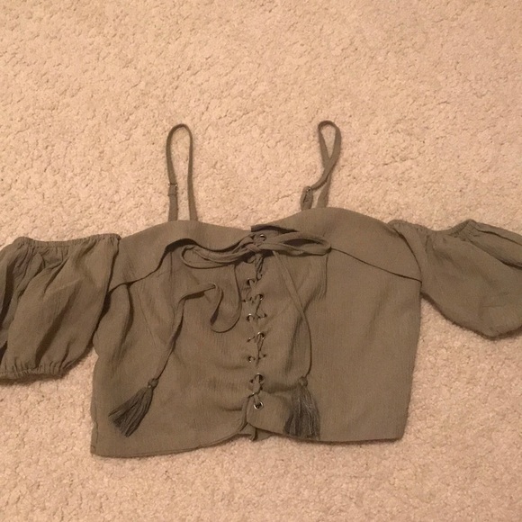 Zaful off the shoulder puff sleeve blouse - Picture 3 of 5